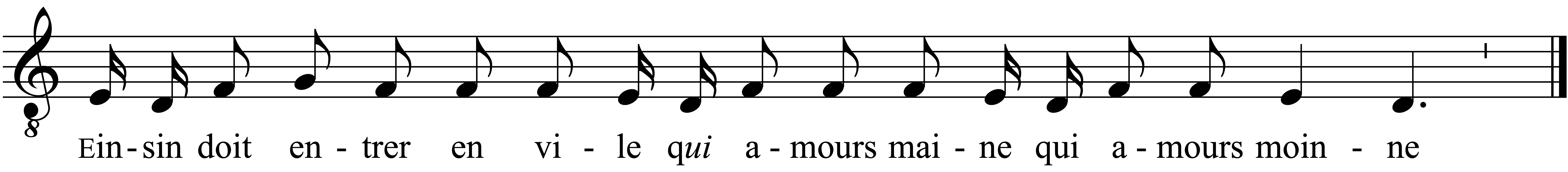 Refrain musical notation